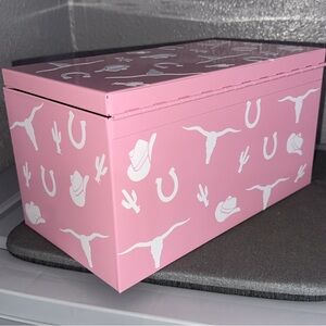 Pink Western-Themed Storage Box